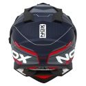 NOX motorcycle cross helmet N312 DRONE matt blue / red