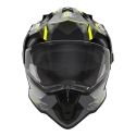 NOX casque cross moto N312 DRONE gris nardo / jaune