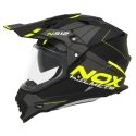 NOX casque cross moto N312 DRONE noir mat / jaune