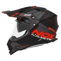 NOX casque cross moto N312 DRONE noir mat / rouge