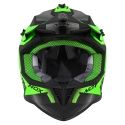 NOX casque cross moto N633 FUSION noir mat / vert