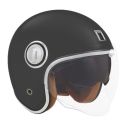 NOX casque jet vintage moto scooter HERITAGE noir mat