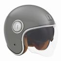 NOX casque jet vintage moto scooter HERITAGE titane mat