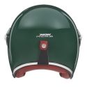 NOX casque jet vintage moto scooter HERITAGE vert Anglais brillant