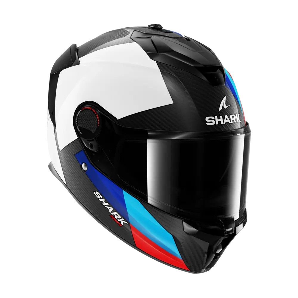 SHARK casque moto intégral SPARTAN GT PRO DOKHTA CARBON blanc / bleu