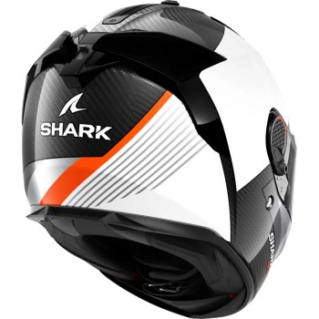 SHARK casque moto intégral SPARTAN GT PRO DOKHTA CARBON blanc / orange