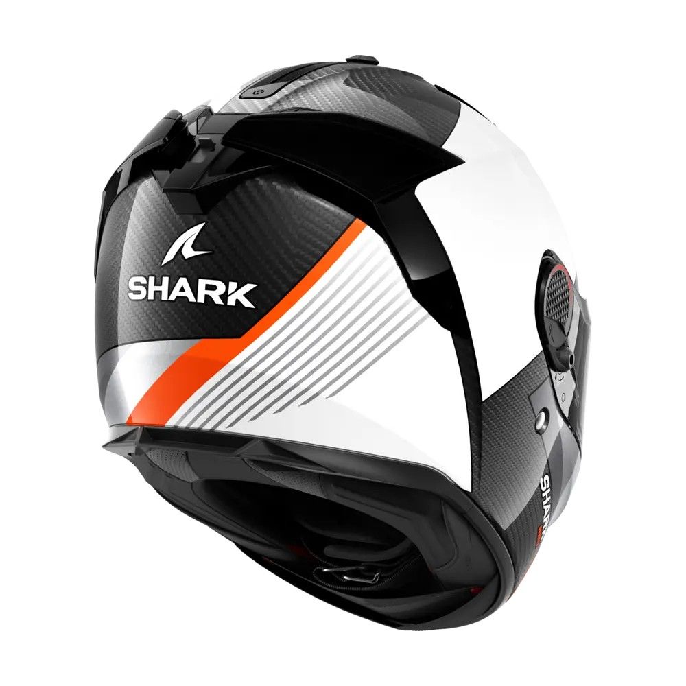 SHARK casque moto intégral SPARTAN GT PRO DOKHTA CARBON blanc / orange