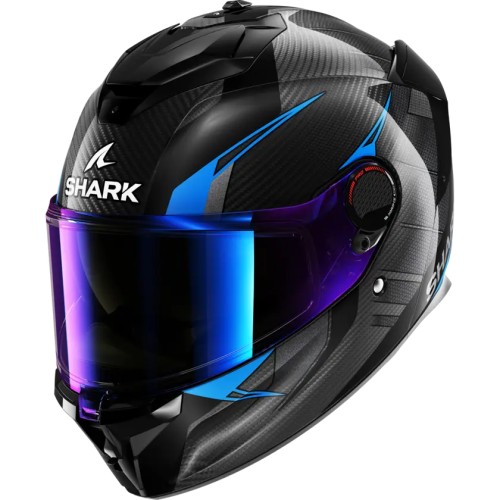SHARK integral motorcycle helmet SPARTAN GT PRO KULTRAM CARBON  blue / black