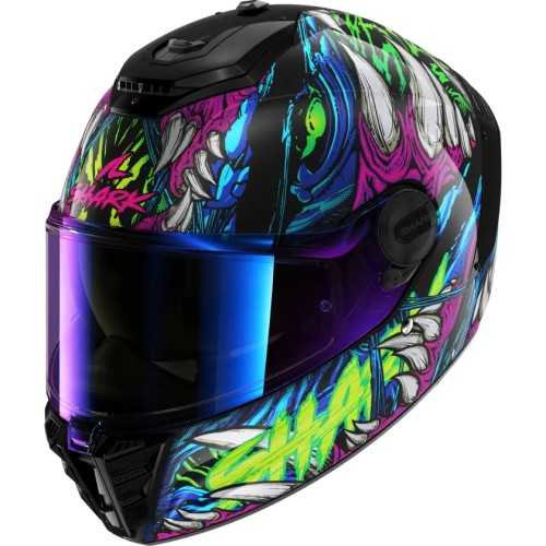 SHARK integral motorcycle helmet SPARTAN RS SHAYTAN black / green / purple