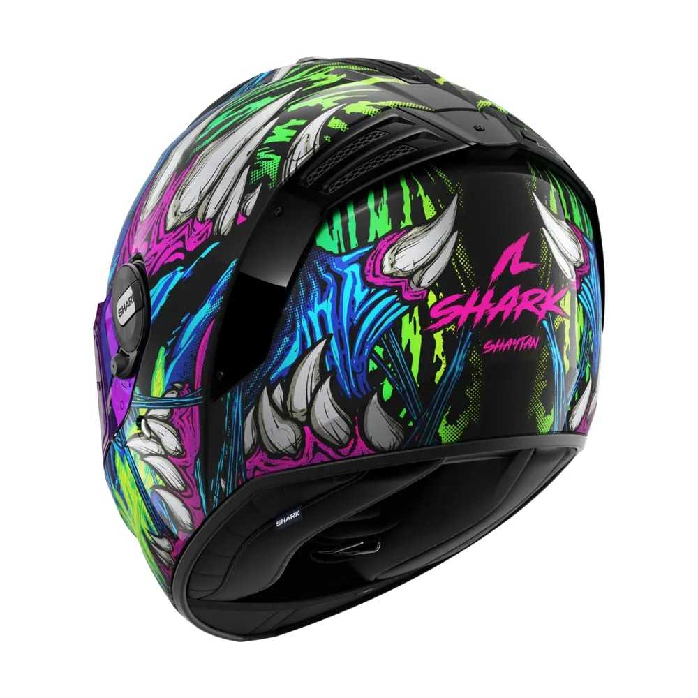 SHARK casque moto intégral SPARTAN RS SHAYTAN noir / vert / violet