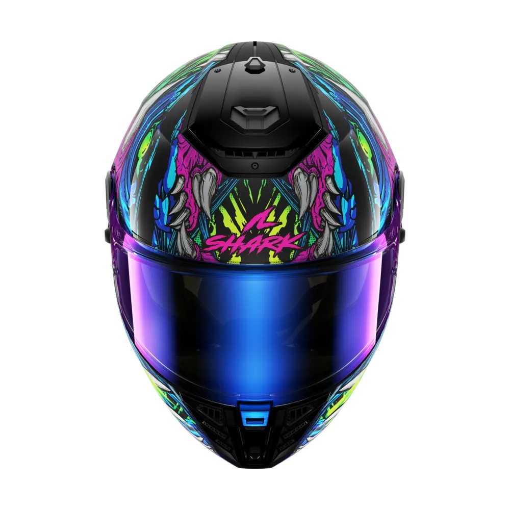 SHARK casque moto intégral SPARTAN RS SHAYTAN noir / vert / violet