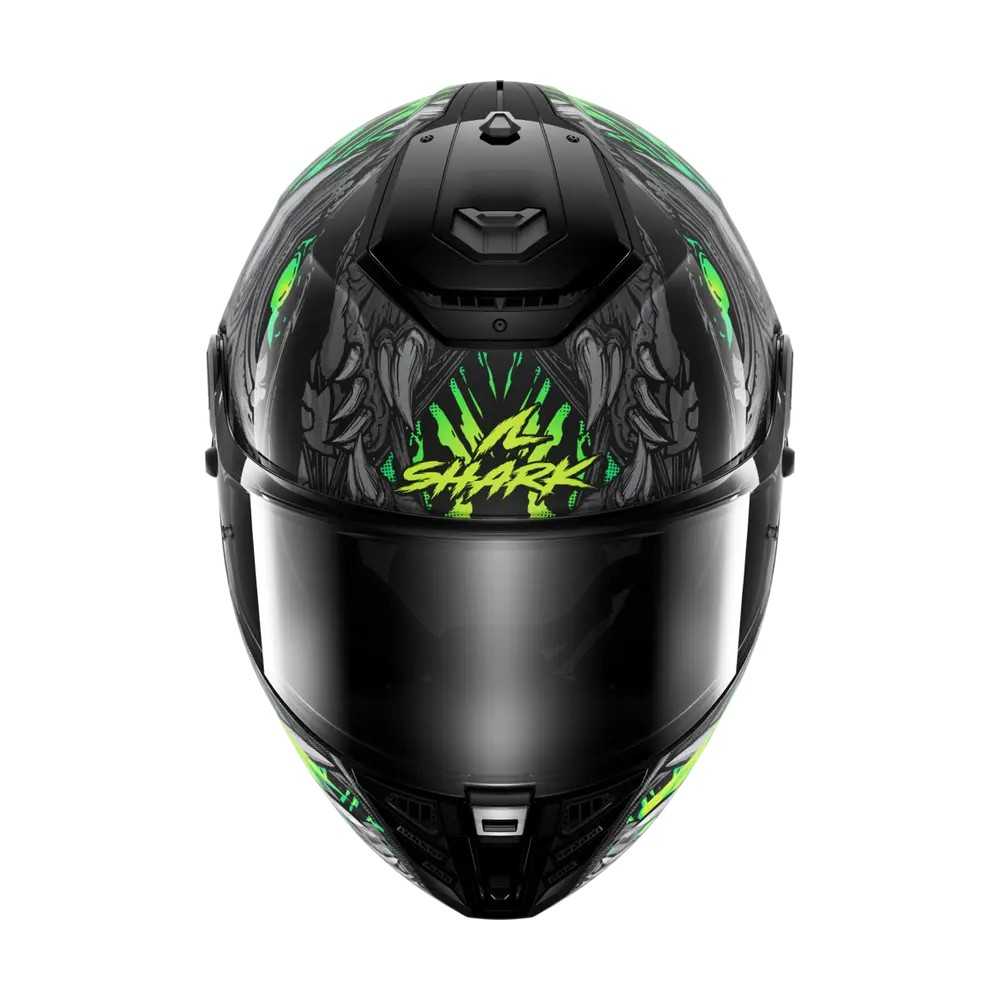 SHARK casque moto intégral SPARTAN RS SHAYTAN noir / vert / anthracite