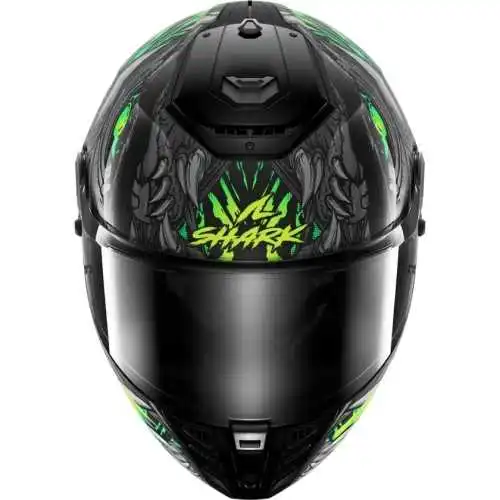 SHARK casque moto intégral SPARTAN RS SHAYTAN noir / vert / anthracite