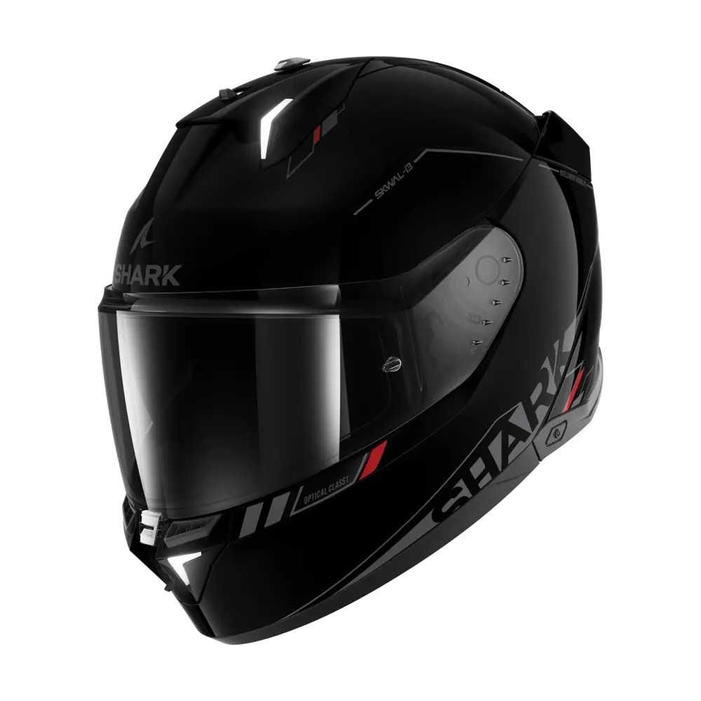 SHARK integral motorcycle helmet SKWAL i3 BLANK SP black / anthracite / red