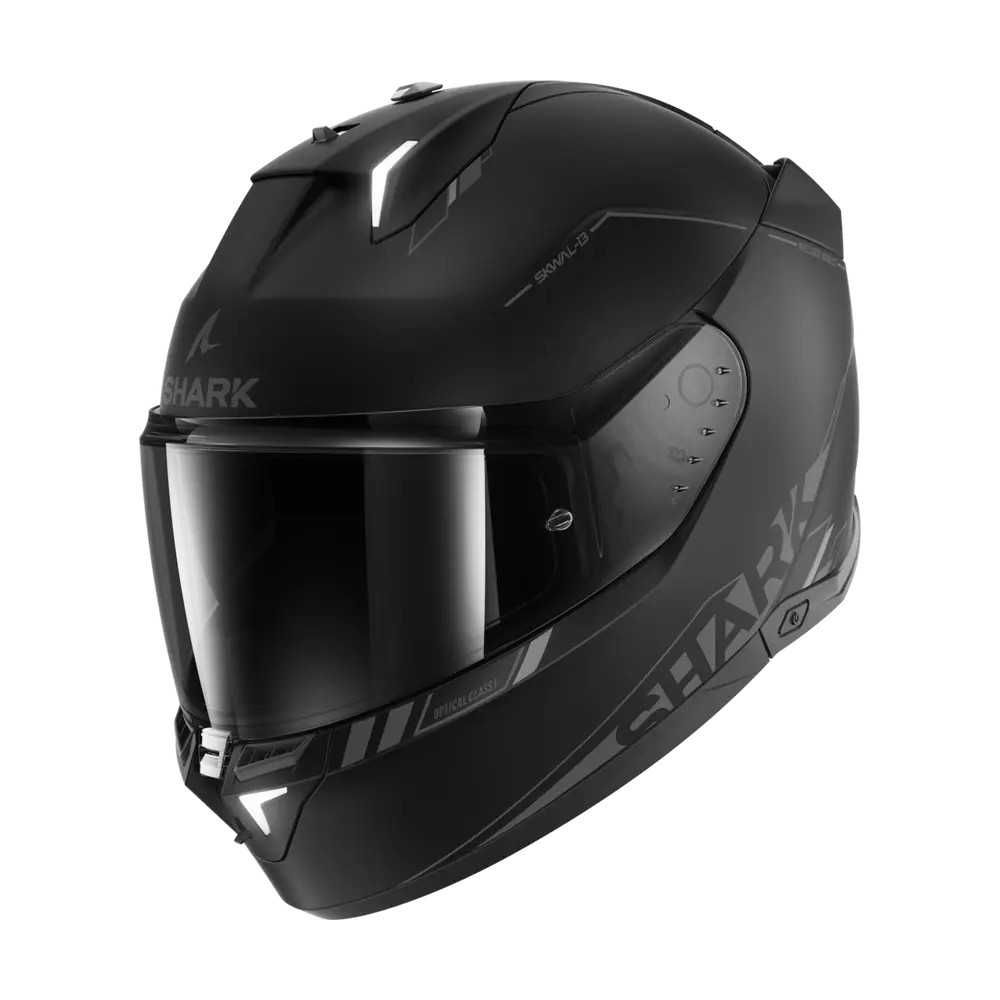 SHARK casque moto intégral SKWAL i3 BLANK SP anthracite / noir