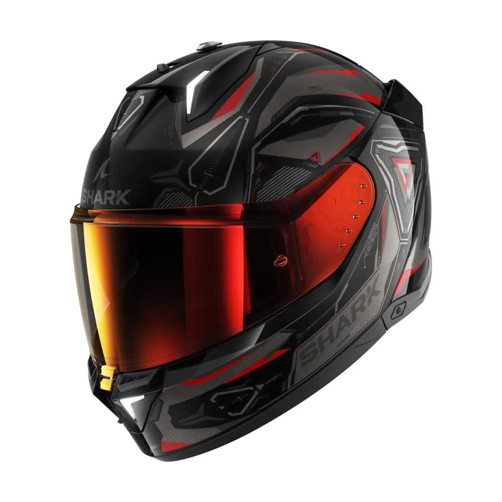 SHARK casque moto intégral SKWAL i3 LINIK noir / anthracite / rouge