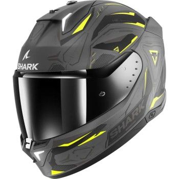 SHARK integral motorcycle helmet SKWAL i3 LINIK anthracite / yellow / black