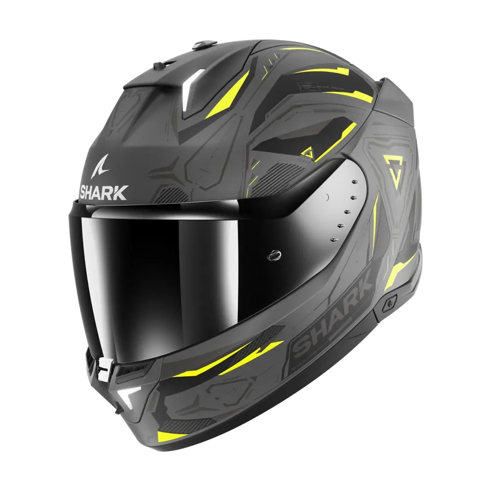 SHARK integral motorcycle helmet SKWAL i3 LINIK anthracite / yellow / black