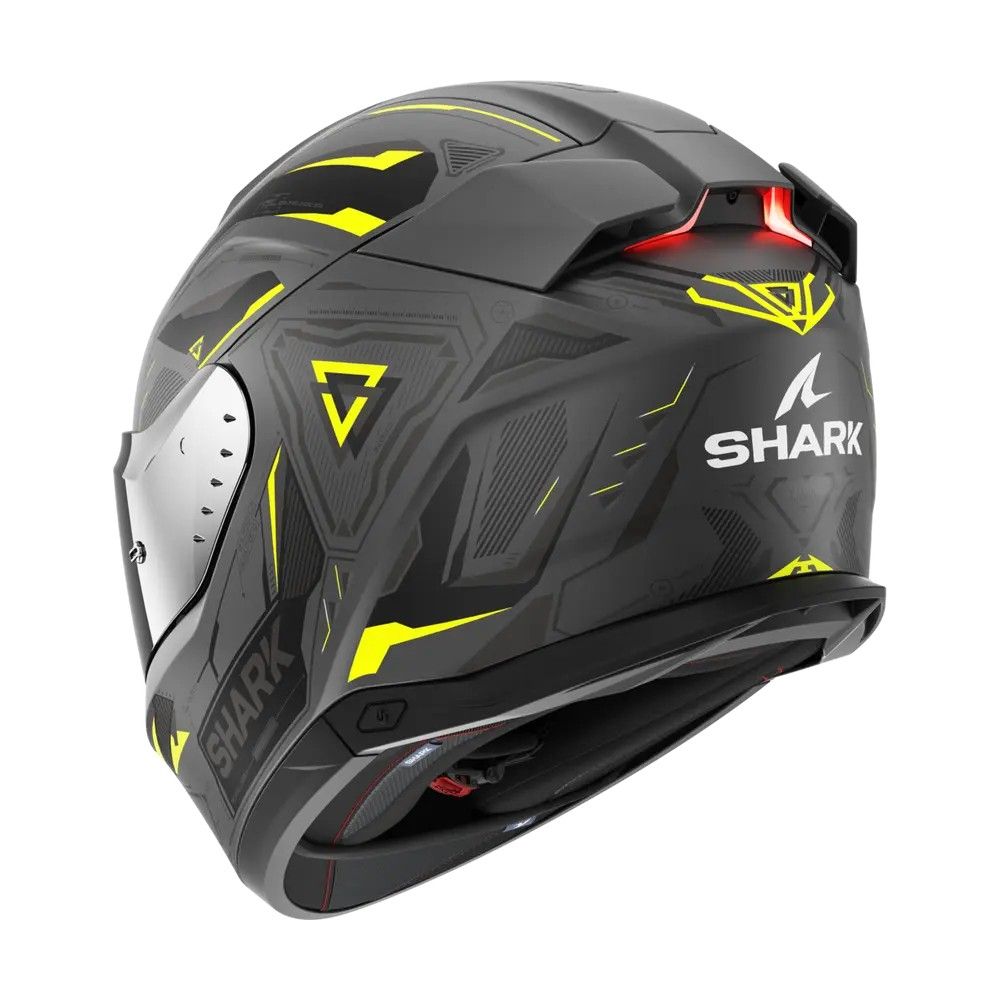 SHARK integral motorcycle helmet SKWAL i3 LINIK anthracite / yellow / black