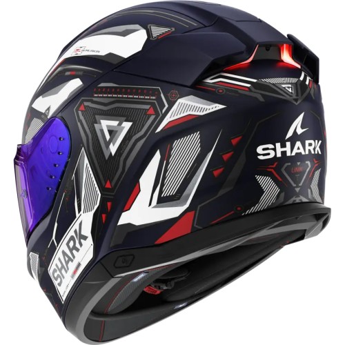 SHARK casque moto intégral SKWAL i3 LINIK bleu mat / blanc / rouge