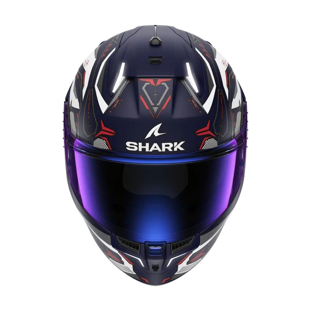 SHARK integral motorcycle helmet SKWAL i3 LINIK mat blue / white / red