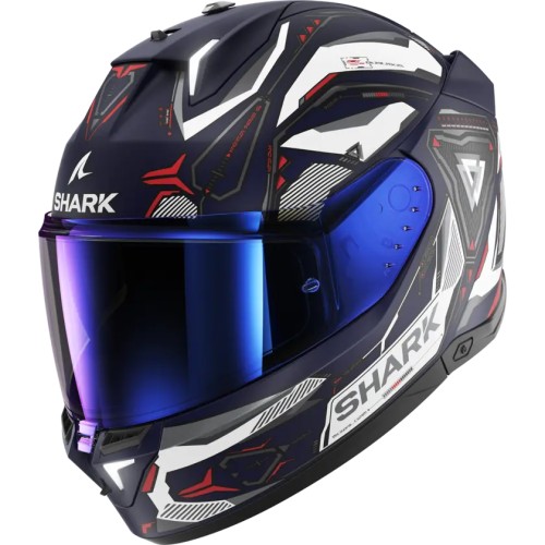 SHARK integral motorcycle helmet SKWAL i3 LINIK mat blue / white / red