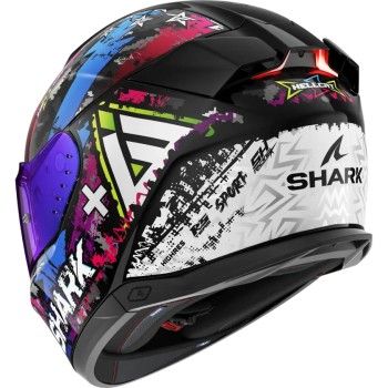 SHARK casque moto intégral SKWAL i3 HELLCAT noir / chrome / bleu