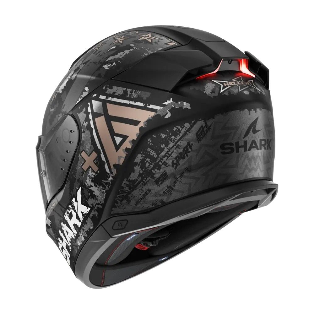 SHARK casque moto intégral SKWAL i3 HELLCAT noir mat / chrome / anthracite