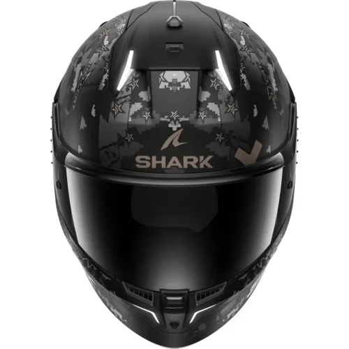 SHARK integral motorcycle helmet SKWAL i3 HELLCAT matt black / chrom / anthracite