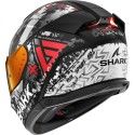 SHARK casque moto intégral SKWAL i3 HELLCAT noir mat / chrome / rouge