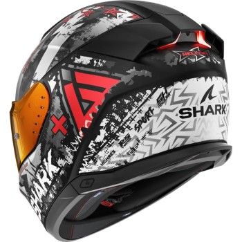 SHARK integral motorcycle helmet SKWAL i3 HELLCAT matt black / chrom / red