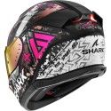 SHARK integral motorcycle helmet SKWAL i3 HELLCAT matt black / chrom / purple