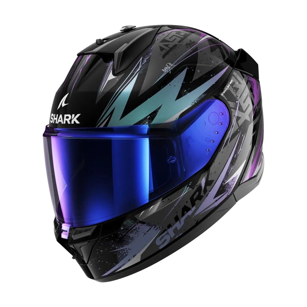 SHARK casque moto intégral D-SKWAL 3 BLAST-R noir / vert / pailleté