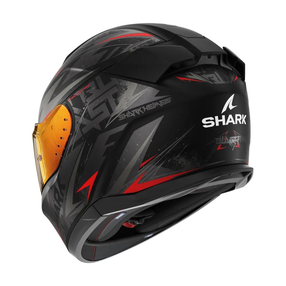 SHARK integral motorcycle helmet D-SKWAL 3 BLAST-R matt black / anthracite / red