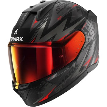 SHARK integral motorcycle helmet D-SKWAL 3 BLAST-R matt black / anthracite / red