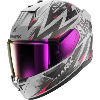 SHARK integral motorcycle helmet D-SKWAL 3 BLAST-R matt black / silver / purple