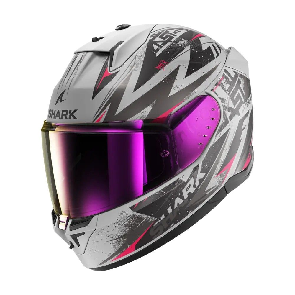 SHARK integral motorcycle helmet D-SKWAL 3 BLAST-R matt black / silver / purple