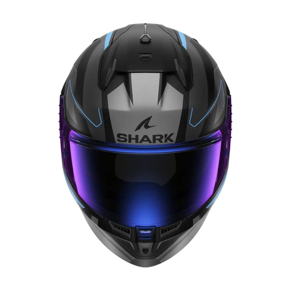 SHARK integral motorcycle helmet D-SKWAL 3 SIZLER matt black / anthracite / blue