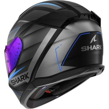 SHARK integral motorcycle helmet D-SKWAL 3 SIZLER matt black / anthracite / blue