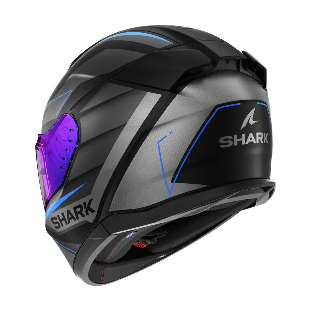 SHARK integral motorcycle helmet D-SKWAL 3 SIZLER matt black / anthracite / blue