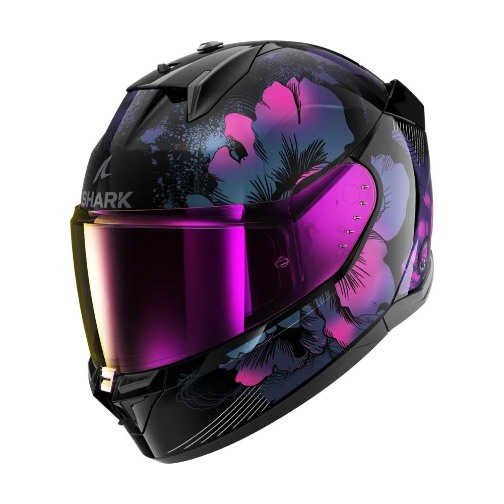 SHARK casque moto intégral D-SKWAL 3 MAYFER noir / violet / pailleté