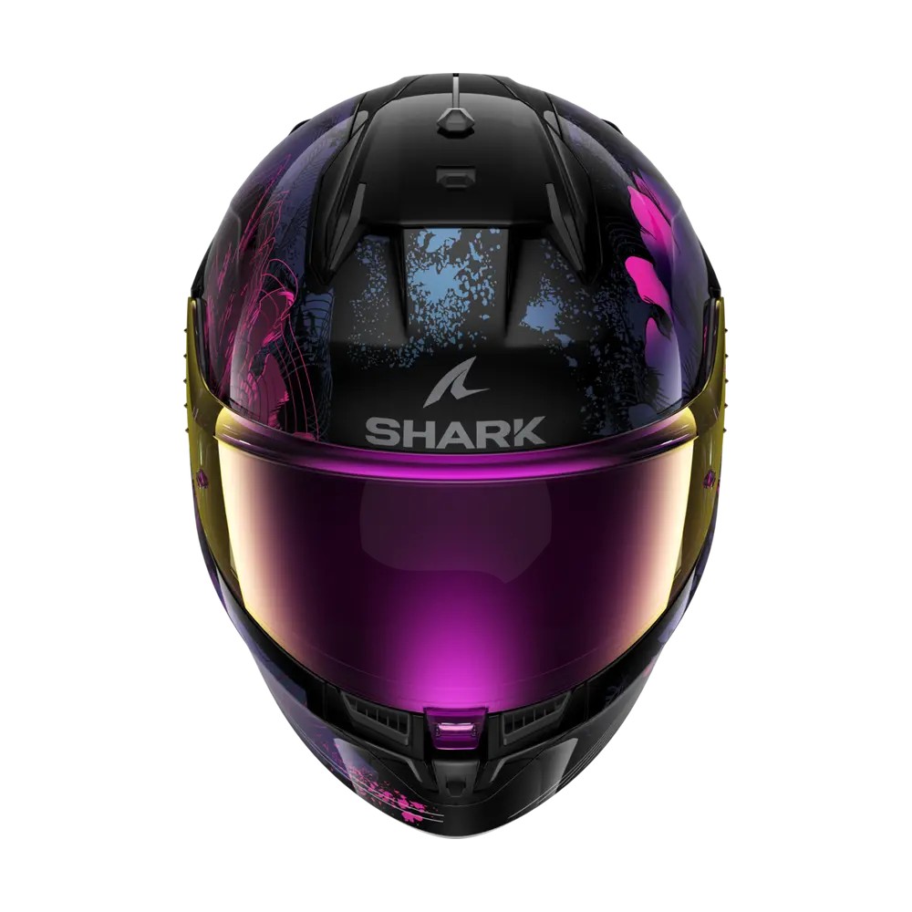 SHARK casque moto intégral D-SKWAL 3 MAYFER noir / violet / pailleté
