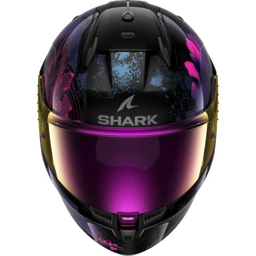 SHARK casque moto intégral D-SKWAL 3 MAYFER noir / violet / pailleté