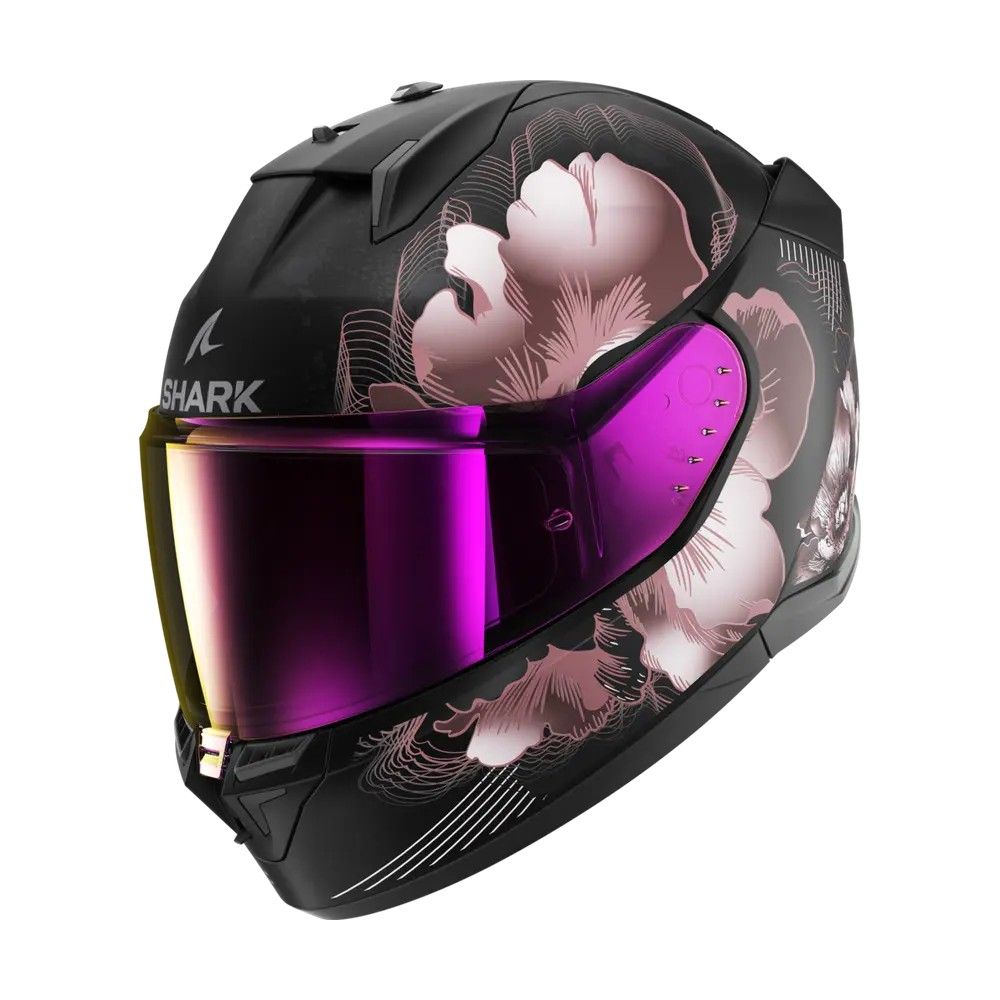 SHARK integral motorcycle helmet D-SKWAL 3 MAYFER matt black / purple / gold