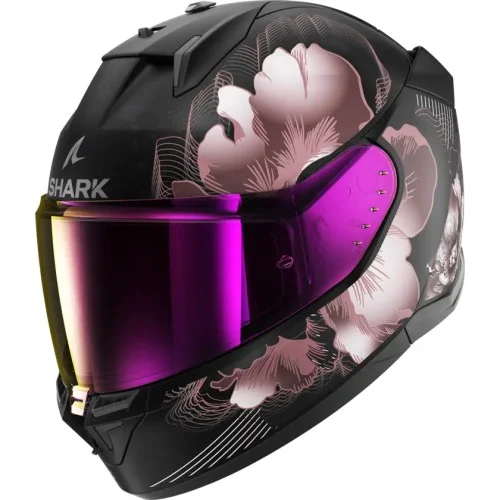 SHARK integral motorcycle helmet D-SKWAL 3 MAYFER matt black / purple / gold