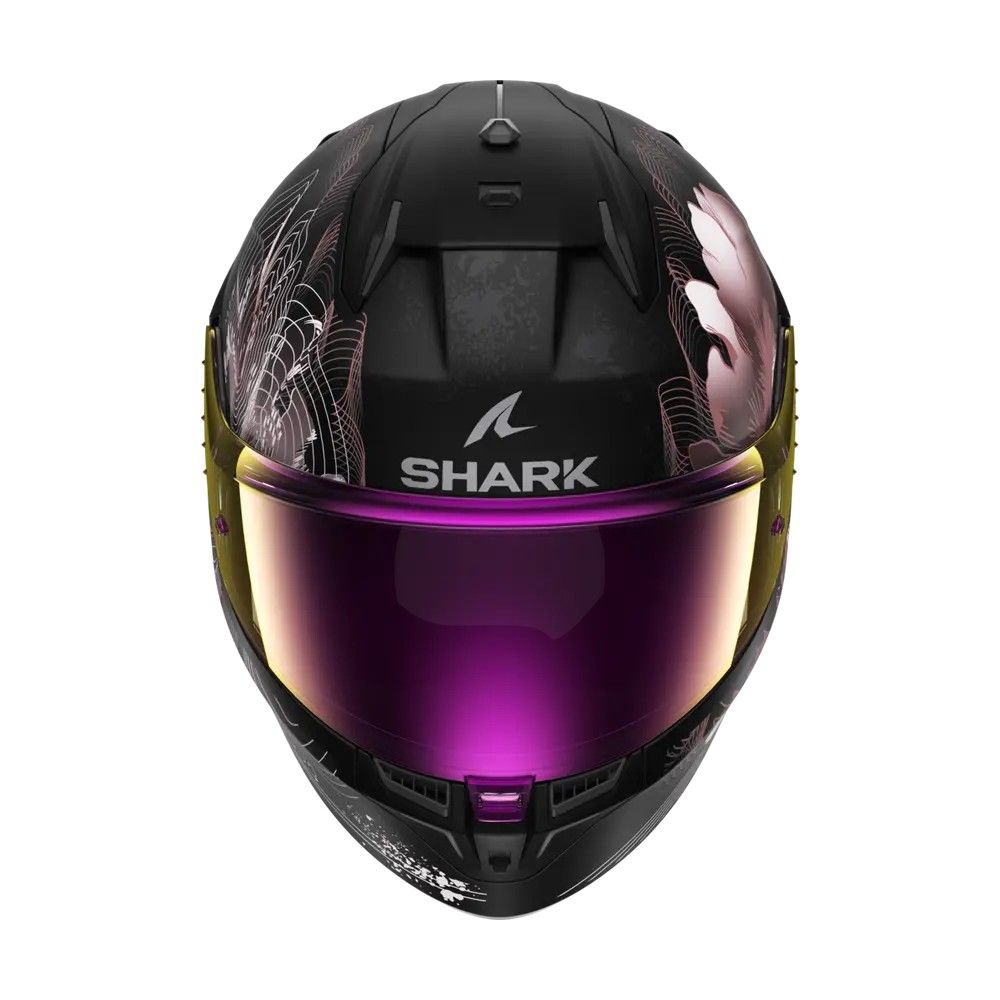 SHARK integral motorcycle helmet D-SKWAL 3 MAYFER matt black / purple / gold