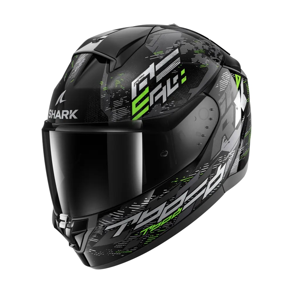 SHARK integral motorcycle helmet RIDILL 2 MOLOKAI black / silver / green