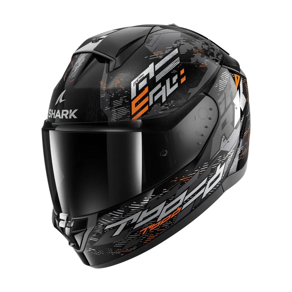 SHARK integral motorcycle helmet RIDILL 2 MOLOKAI black / silver / orange