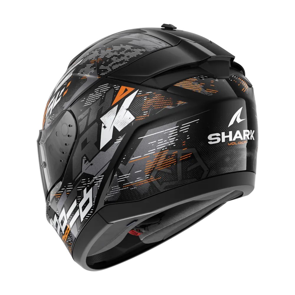 SHARK integral motorcycle helmet RIDILL 2 MOLOKAI black / silver / orange