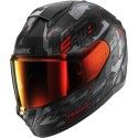 SHARK integral motorcycle helmet RIDILL 2 MOLOKAI matt black / anthracite / red